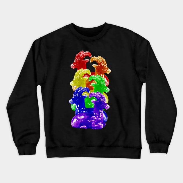 Rainbow Gazelle Crewneck Sweatshirt by Geomhectic